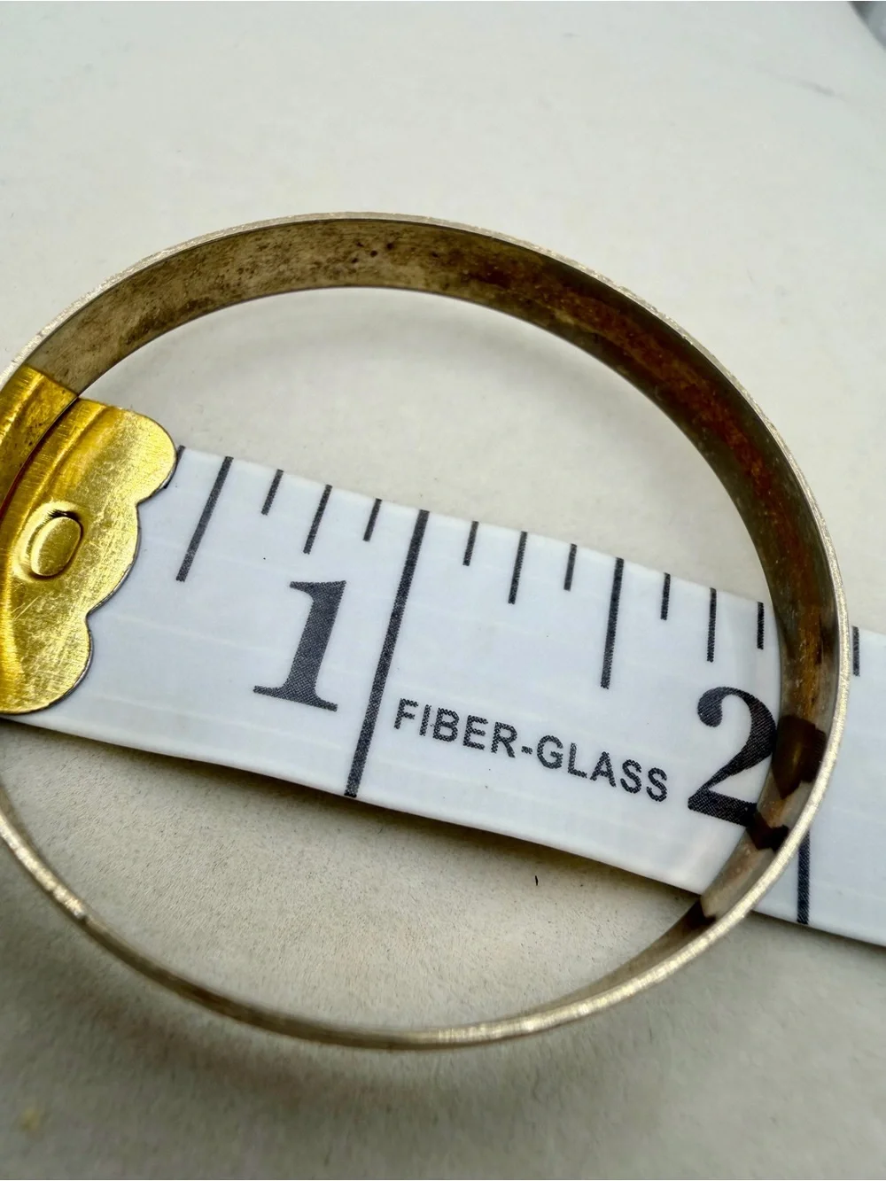 Vintage Style Engraved Gold Tone Baby Bangle Bracelet